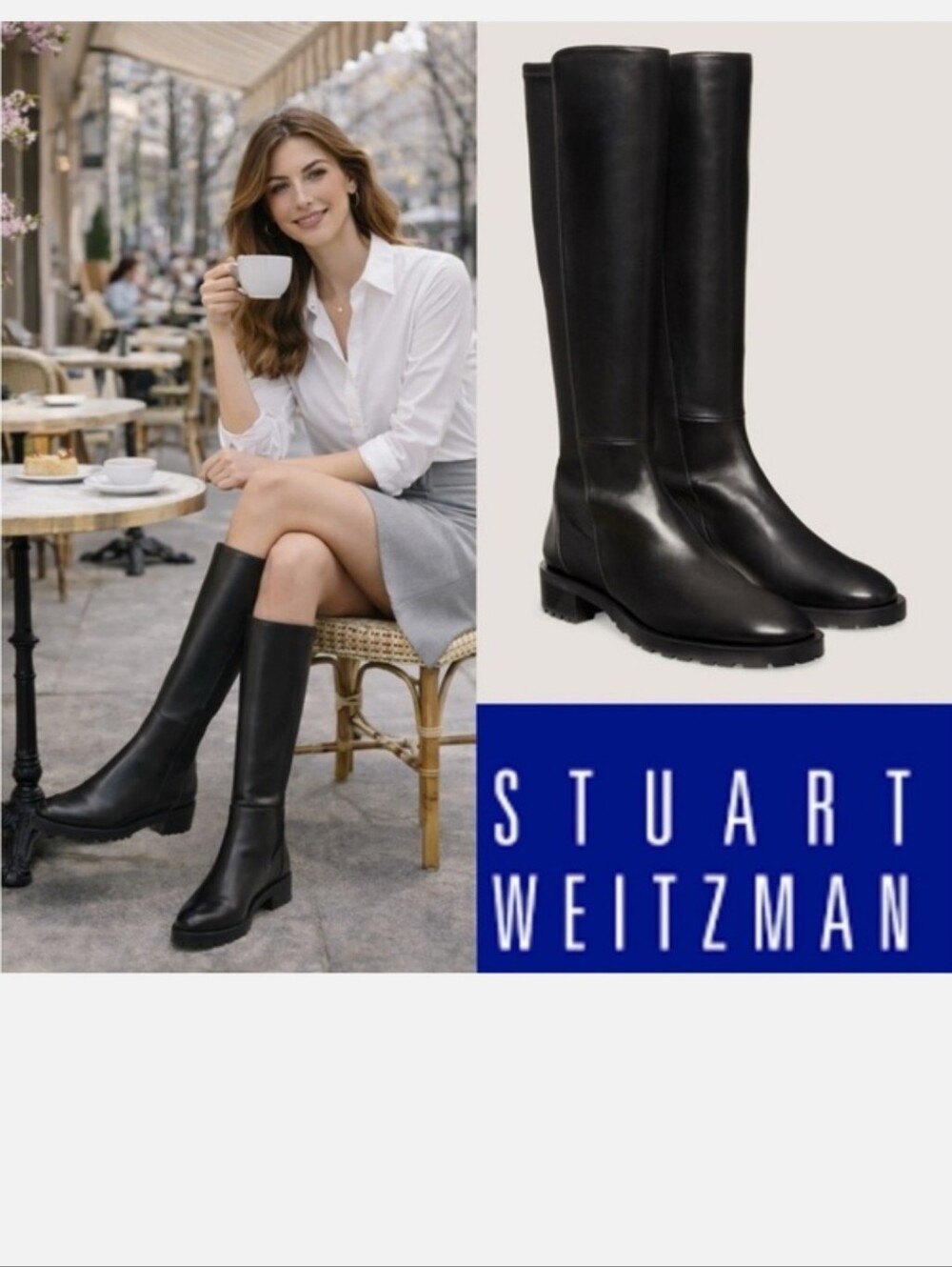 Stuart Weitzman City Boot - Knee High Black 7.5